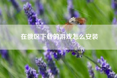 在俄区下载的游戏怎么安装