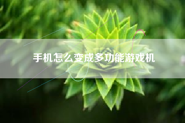 手机怎么变成多功能游戏机