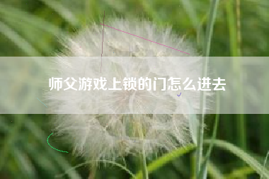 师父游戏上锁的门怎么进去