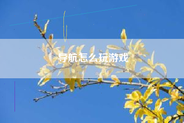 导航怎么玩游戏