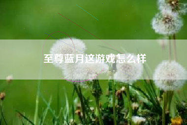 至尊蓝月这游戏怎么样