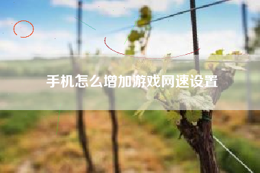 手机怎么增加游戏网速设置