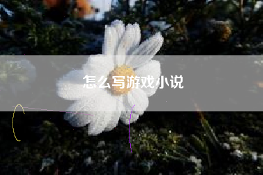 怎么写游戏小说