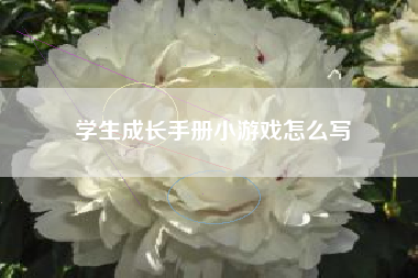 学生成长手册小游戏怎么写
