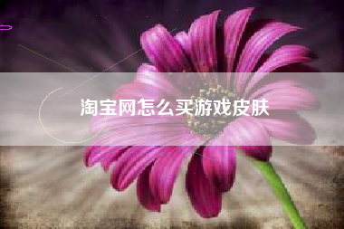 淘宝网怎么买游戏皮肤