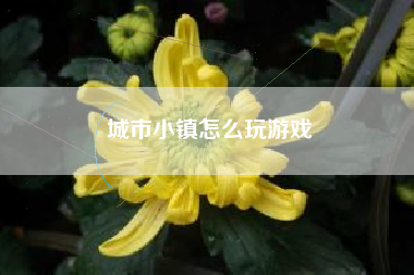 城市小镇怎么玩游戏