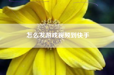怎么发游戏视频到快手