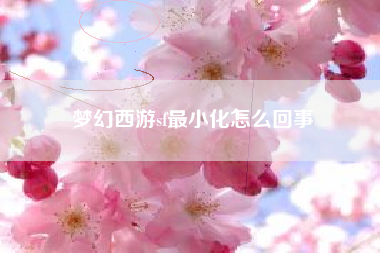 梦幻西游sf最小化怎么回事