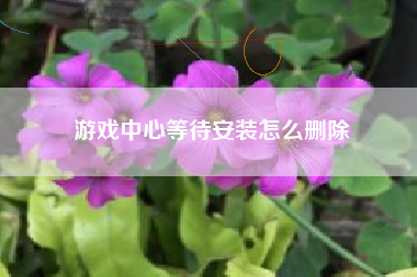 游戏中心等待安装怎么删除