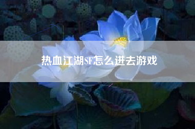 热血江湖SF怎么进去游戏
