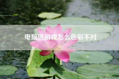 电脑进游戏怎么色彩不对