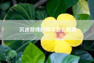 沉迷游戏的同学怎么教育