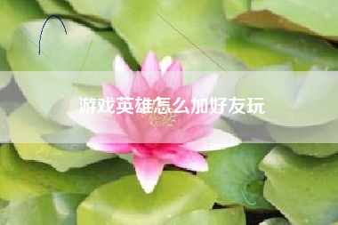 游戏英雄怎么加好友玩
