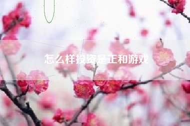 怎么样投资是正和游戏