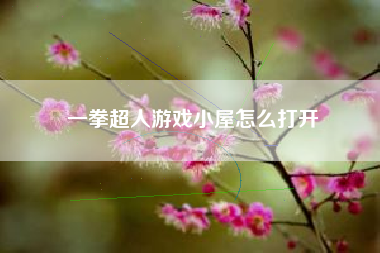 一拳超人游戏小屋怎么打开
